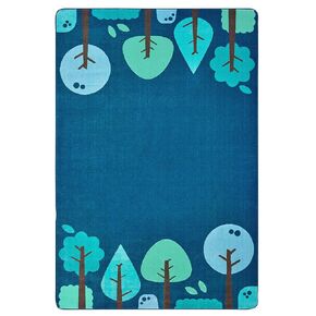 Carpets for Kids 1754 KIDSoft Tranquil Trees Carpet 4ft x 6ft Rectangle Blue
