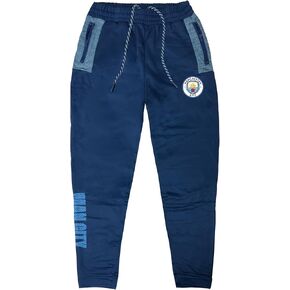 Icon Sports Men's Manchester City Joggers Casual Sweatpants, Licensed M. City Track Pants with Zipper Pockets