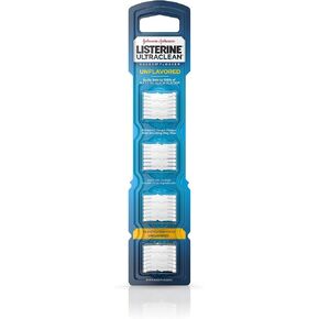 Listerine Ultraclean Access Disposable Snap-On Dental Flosser Refill Heads For Proper Oral Care & Hygiene, Durable Floss Helps Remove Plaque, Unflavored, 28 ct