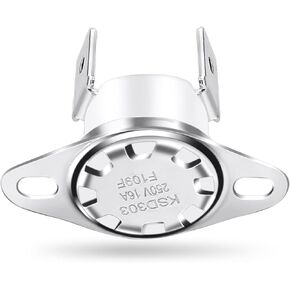 Hiorucet 80610 Thermodisc Low Temp Snap Switch لأجزاء موقد Breckwell Pellet P24، P23، P22، P1000 Big E، P2000، P2700، P26، USSC 5040، 5520، Ashley APC4000، 110 درجة فهرنهايت C-E-090-22C مشبك أمان منخفض الحد.