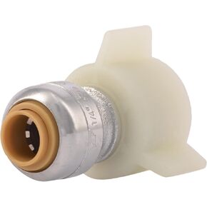 SharkBite 1/4 Inch (3/8 Inch OD) x 1/2 Inch NPSM Faucet Connector, Push to Connect Brass Plumbing Fitting, PEX Pipe, Copper, CPVC, PE-RT, HDPE, U3525LFA