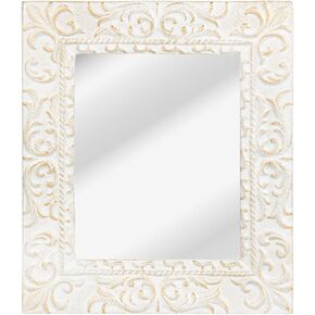 Sungmor Vintage Decorative Wall Mirror, Cast Iron Victorian Style Wall Mounted Makeup Mirror, Heavy Duty Ornate Accent Home Decor Dresser Mirror, Bedroom Living Room Wall Decor Hanging Mirror