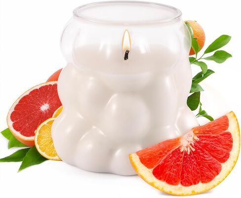 شموع معطرة من IZIDDO، شموع معطرة بوزن 9oz للمنزل، شموع جريب فروت معطرة قوية هدايا للعطلات للنساء in Saudi Arabia