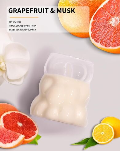 شموع معطرة من IZIDDO، شموع معطرة بوزن 9oz للمنزل، شموع جريب فروت معطرة قوية هدايا للعطلات للنساء in Saudi Arabia
