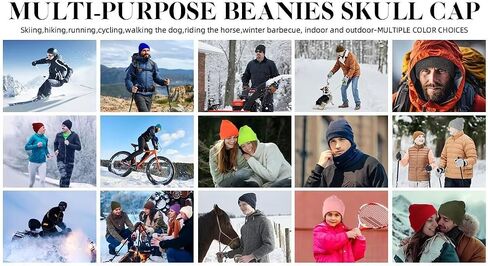 Beanies for Men Women 2 Pack Fall Winter Men's Hats Unisex Warm Knit Skullies Beanies Soft Ski Caps in Saudi Arabia