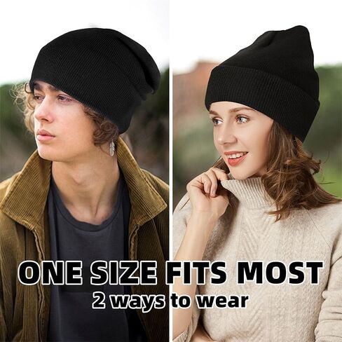 قبعات بيني للرجال والنساء مكونة من قطعتين من قبعات الخريف والشتاء الرجالية للجنسين قبعات تزلج ناعمة من نسيج سكولي بيني الدافئ in Kuwait