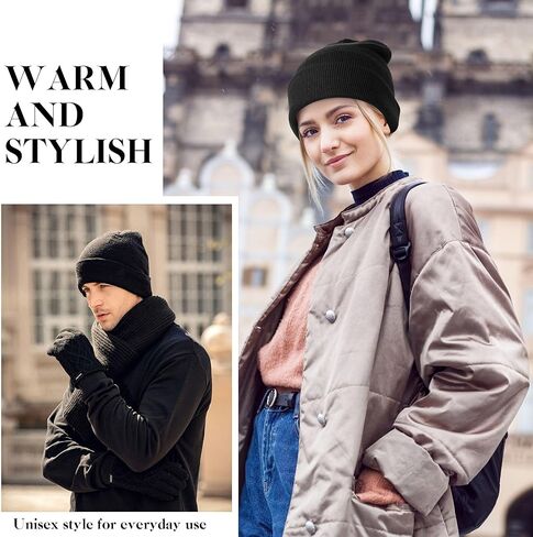 قبعات بيني للرجال والنساء مكونة من قطعتين من قبعات الخريف والشتاء الرجالية للجنسين قبعات تزلج ناعمة من نسيج سكولي بيني الدافئ in Kuwait