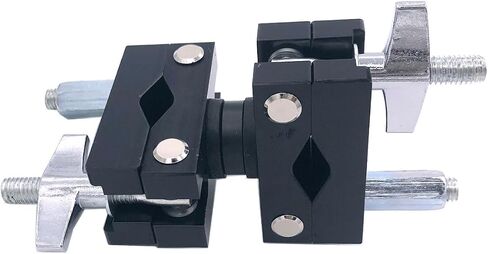 Dual Drum Clamp 360° Rotating Multi-Clamp 2 Hole Universal Adjustment Clamp Removable Double Drum Clamp Percussion Mounting Clamp Bracket for Drum Set Hardware Accessories in Saudi Arabia