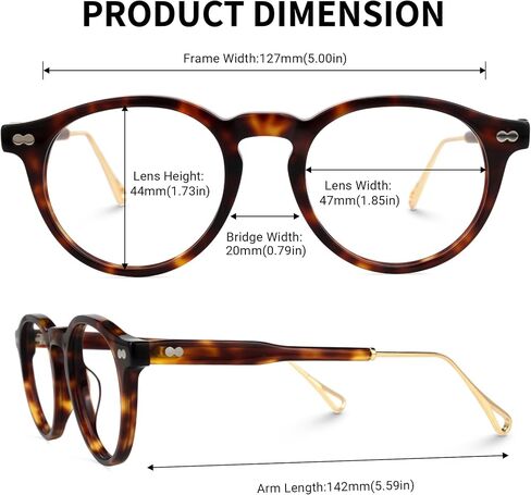 Zeelool Classic Round Glasses for Women with Non-prescription Clear Lens Aldrich JGA366752 in Kuwait