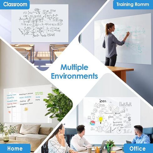 MaxGear White Board 24"x36" Dry Erase Board Adhesive Whiteboard Dry Erase Board for Wall, Office, Conference Room, Classroom, Home, 4 Markers, 1 Marker Holder, 1 Eraser, 4 Magnets, 1 Removable Tape in Saudi Arabia