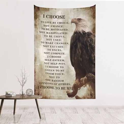 LILLIART Motivational Tapestry Wall Hanging Christian Bald Eagle Gifts Inspirational Quotes Tapestry for Living Room Bedroom Office Dorm Home Decor 40x60 INCH in Saudi Arabia