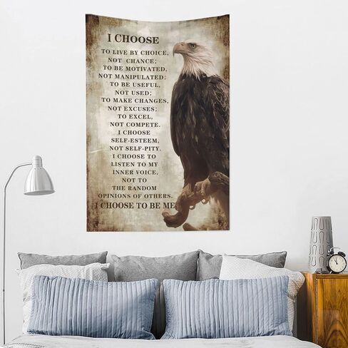 LILLIART Motivational Tapestry Wall Hanging Christian Bald Eagle Gifts Inspirational Quotes Tapestry for Living Room Bedroom Office Dorm Home Decor 40x60 INCH in Saudi Arabia