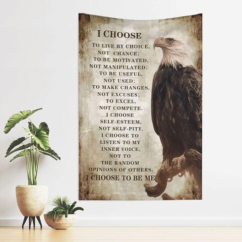 LILLIART Motivational Tapestry Wall Hanging Christian Bald Eagle Gifts Inspirational Quotes Tapestry for Living Room Bedroom Office Dorm Home Decor 40x60 INCH in Saudi Arabia