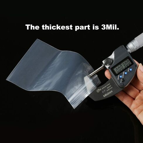 500 قطعة 3 × 3 بوصة سميكة 2.4 مل أكياس بلاستيكية شفافة زيبلوك متينة قابلة لإعادة الغلق مجوهرات أقراط قلادة حلقة عملة الخرز حبة قفل أكياس سحاب in Kuwait