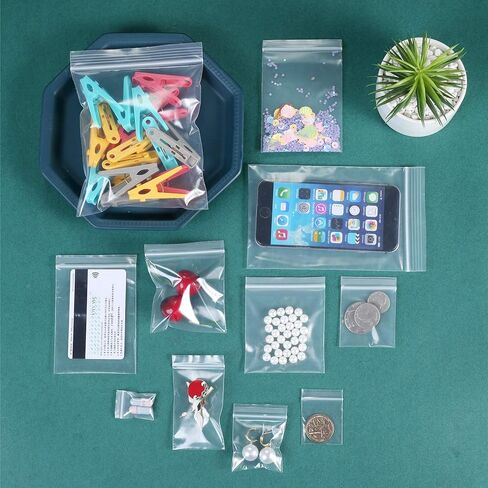 500 قطعة 3 × 3 بوصة سميكة 2.4 مل أكياس بلاستيكية شفافة زيبلوك متينة قابلة لإعادة الغلق مجوهرات أقراط قلادة حلقة عملة الخرز حبة قفل أكياس سحاب in Kuwait