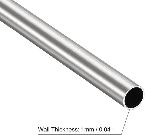 uxcell 304 Stainless Steel Tube, OD 5mm x 0.5mm Wall Thick 200mm Length Capillary Metal Tubing for Industry Machinery in Saudi Arabia
