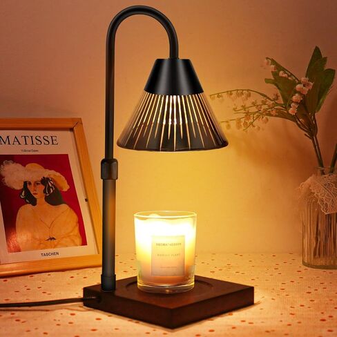 Flower Candle Warmer Lamp with Timer: 2H/4H/8H Timer Adjustable Height with 2 Bulbs - Dimmable Wax Melt Warmer for Home Decor in Saudi Arabia