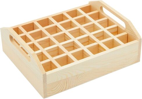 Juvale Wooden Box Organizer for Mini Essential Oils, Holds 30 9 ml Bottles (8.5 x 3 in) in Saudi Arabia