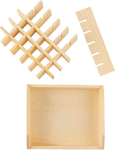 Juvale Wooden Box Organizer for Mini Essential Oils, Holds 30 9 ml Bottles (8.5 x 3 in) in Saudi Arabia