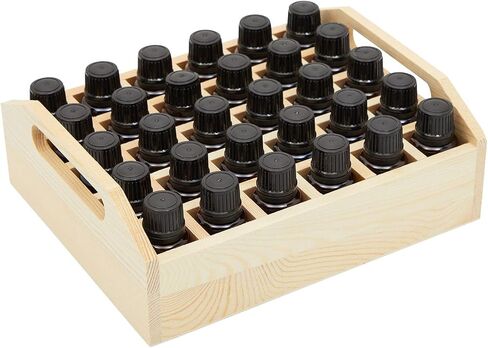 Juvale Wooden Box Organizer for Mini Essential Oils, Holds 30 9 ml Bottles (8.5 x 3 in) in Saudi Arabia
