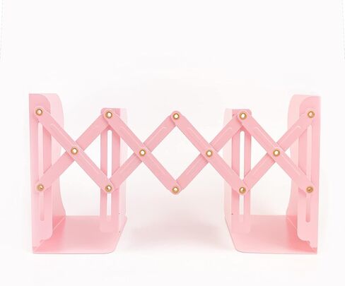 BelugaDesign Cat Moon Bookends | Anime Cute Magical Kawaii Pink Yellow White Pastel Clouds Cherry Blossoms Decorative Book Holder Stopper for Women Home Office Desk Bookshelf | Metal Hollow Decor in Saudi Arabia