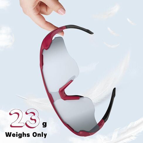 Polarized Sports Sunglasses for Men Women Youth Baseball, Lightweight Cycling Running Driving Fishing UV400 Protection in Kuwait