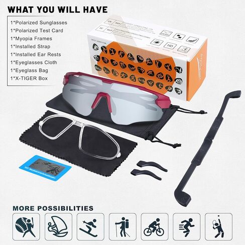 Polarized Sports Sunglasses for Men Women Youth Baseball, Lightweight Cycling Running Driving Fishing UV400 Protection in Kuwait