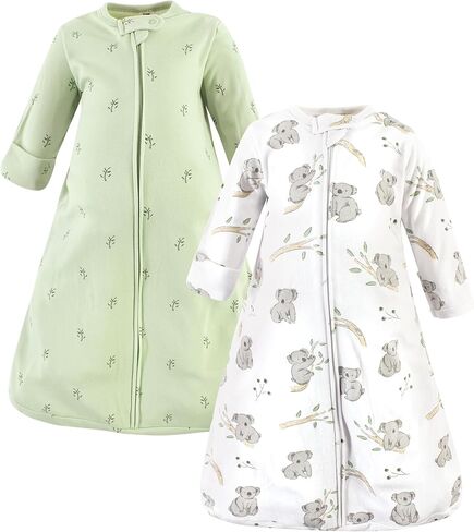 حقيبة نوم قطنية قابلة للارتداء للجنسين من Hudson Baby، كيس، بطانية، أكمام طويلة Girl Woodland Pals، 12-18 شهرًا in Saudi Arabia