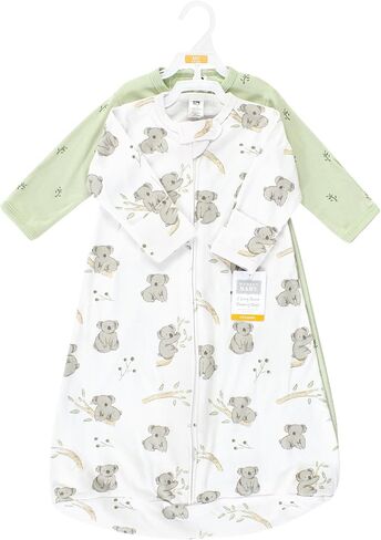 حقيبة نوم قطنية قابلة للارتداء للجنسين من Hudson Baby، كيس، بطانية، أكمام طويلة Girl Woodland Pals، 12-18 شهرًا in Saudi Arabia