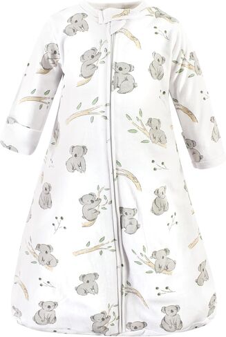 حقيبة نوم قطنية قابلة للارتداء للجنسين من Hudson Baby، كيس، بطانية، أكمام طويلة Girl Woodland Pals، 12-18 شهرًا in Saudi Arabia