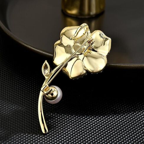 Tulips Flower Brooch Pin Crystal tulip Lapel Pin tulips Jewelry Gifts for Women Men in Saudi Arabia