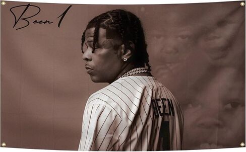 AuLYn مضحك rylo الهيب هوب مغني الراب المغني رودريغيز نسيج كان واحد ألبوم الموسيقى غطاء نسيج 3x5ft نسيج غرفة الفن ديكور نسيج الزينة الجدار شنقا الهدايا للمراهقين غرفة نوم غرفة المعيشة in Kuwait