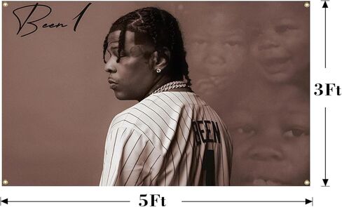 AuLYn مضحك rylo الهيب هوب مغني الراب المغني رودريغيز نسيج كان واحد ألبوم الموسيقى غطاء نسيج 3x5ft نسيج غرفة الفن ديكور نسيج الزينة الجدار شنقا الهدايا للمراهقين غرفة نوم غرفة المعيشة in Kuwait