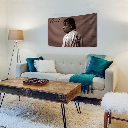 AuLYn مضحك rylo الهيب هوب مغني الراب المغني رودريغيز نسيج كان واحد ألبوم الموسيقى غطاء نسيج 3x5ft نسيج غرفة الفن ديكور نسيج الزينة الجدار شنقا الهدايا للمراهقين غرفة نوم غرفة المعيشة in Kuwait