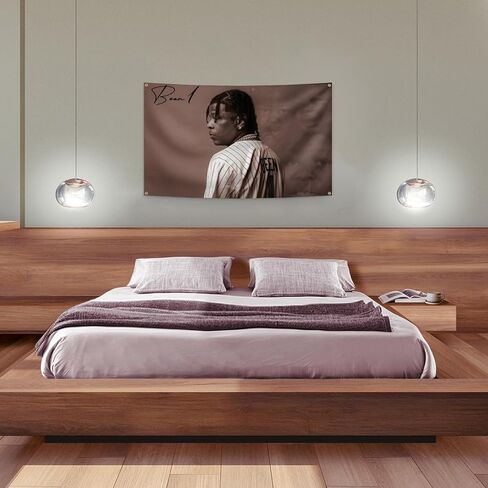 AuLYn مضحك rylo الهيب هوب مغني الراب المغني رودريغيز نسيج كان واحد ألبوم الموسيقى غطاء نسيج 3x5ft نسيج غرفة الفن ديكور نسيج الزينة الجدار شنقا الهدايا للمراهقين غرفة نوم غرفة المعيشة in Kuwait