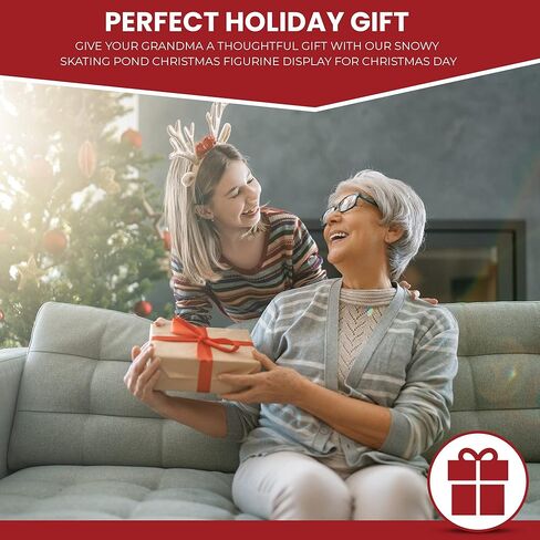 قرية الكريسماس، بركة التزلج، الرسوم المتحركة، قرية الثلج الموسيقية المضيئة، إضافة مثالية إلى ديكورات عيد الميلاد الداخلية وعروض العطلات in Kuwait