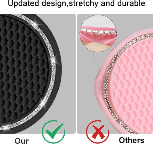 قواعد أكواب السيارة لحاملي الأكواب، مجموعة من قطعتين من ملحقات السيارات العالمية اللامعة من شانشوي وحامل أكواب وإكسسوارات داخلية لمعظم السيارات (الظهر / قطعتين) in Kuwait