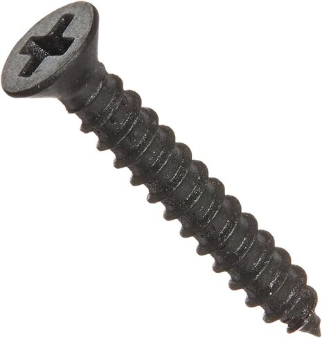 Small Parts 0412ABPFB Steel Sheet Metal Screw, Black Oxide Finish, 82 degrees Flat Head, Phillips Drive, Type AB, #4-24 Thread Size, 3/4" Length (Pack of 100) in Saudi Arabia