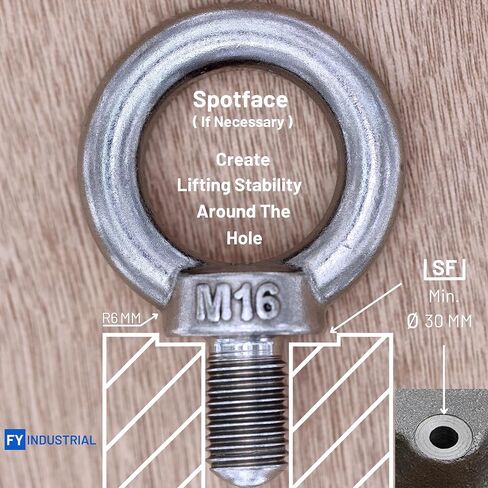 Stainless Steel Machinery Shoulder Lifting Eye Bolt (M6, 20 Items) in Kuwait