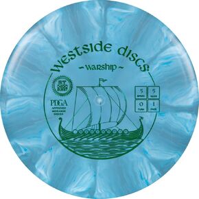 Westside Discs Origio Burst Warship Disc Golf Midrange | Straight Flying Frisbee Golf Midrange | Controllable Golf Disc | Stamp Colors Will Vary
