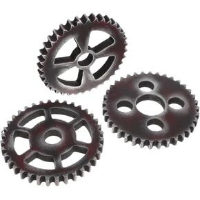 Cabilock 3Pcs gear wall decoration industrial gears wall art wall wheel hanger Vintage Gear Wall Art Industrial Steampunk Style Gear car wall decor Retro Wooden pieces industrial style