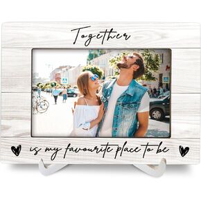 Couple 8x6 Picture Frames, Engagement Wedding Gifts Photo Frame, Anniversary Couple Gifts for Boyfriend Girlfriend Newlywed, Romantic Mr And Mrs Love Frame for Wall Tabletop Display
