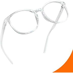 LifeArt Blue Light Blocking Glasses, Anti Eyestrain, Computer Reading Glasses with Spring Hinge, Gaming Glasses, TV Glasses for Women Men, Anti Glare (Transparent, No Magnification)