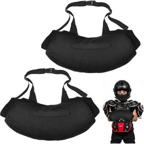 2 Pcs Football Hand Warmer Pouch, Football Warmer Bag Black HandWarmer Pouch Hand Muffs with Zipper Pocket and Adjustable Strap for Football, Soccer, Golf, Fishing, Winter Outdoor Walk