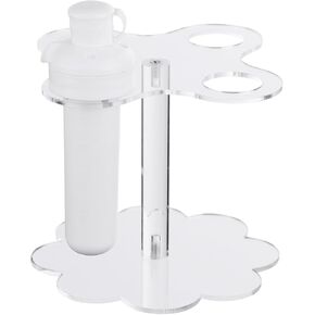Stable Flavor Cartridge Holder for Cirkul Sip, Acrylic Flavors Cartridges Stand Organizer with 4 Holes Water Bottle Storage Rack with Screws Support Accessories (Clear)