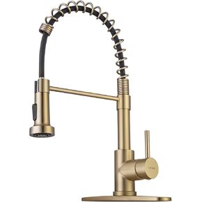 WEWE Drinking Water Faucet for Kitchen Sink, Gold Kitchen Water Filter Faucet Stainless Steel for Reverse Osmosis or Water Filtration System Beverage Non-Air Gap RO Faucet Brushed Nickel Finish