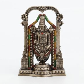 Veronese Design 3 3/8" Lord Balaji Venkateswara Hindu God Resin Sculpture Idol