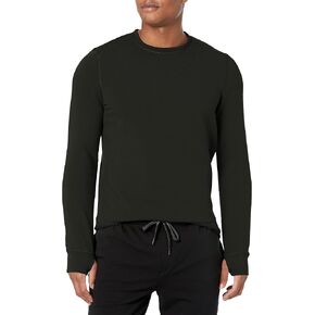 Jockey Men's Cozy Fleece Pullover Sweatshirt Black