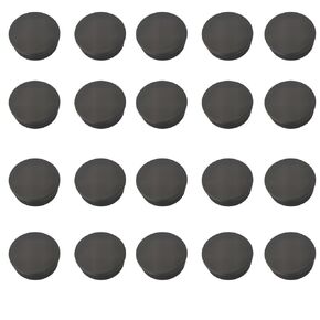 20PCS Round End Caps 30mm Plastic Inner Plugs Anti-Slip Round Tube Plug Black Insert Plugs for Pipe Tables Chairs Beds