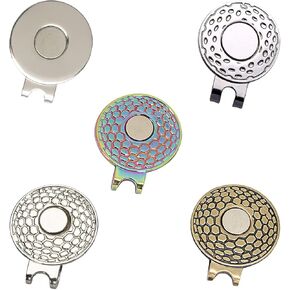 Golf Hat Clips Magnetic Marker Holder 5 Pcs Colorful Golf Cap Clips Aiming Marker Professional Sports Court Aid Accessories Gift for Golfer Dad Women Men Elder